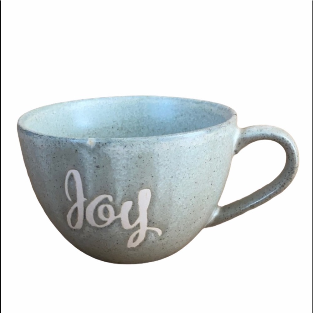 JOY Rustic Green Ceramic Stoneware Coffee Mug Cup